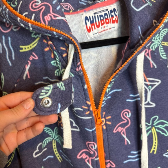 Chubbies Onesie One Piece Chubsies Full Zip Up Shorts Romper Adult Fleece - Picture 8 of 11